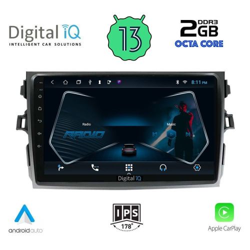 DIGITAL IQ RTC 5713_CPA MULTIMEDIA 9" TOYOTA COROLLA 4D 2006-2012