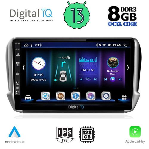 DIGITAL IQ BXD 8508_CPA Мултимедия за кола 10 инча за PEUGEOT 208-2008 2012-2021