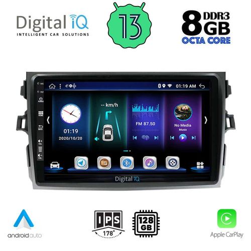 DIGITAL IQ BXD 8713_CPA MULTIMEDIA 9" for TOYOTA COROLLA 4D 2006-2012