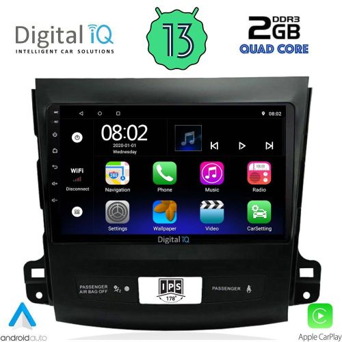 DIGITAL IQ RSB 2442_CPA MULTIMEDIA 9" for CITROEN C-CROSSER-MITSUBISHI OUTLANDER-PEUGEOT 4007 2006-2012