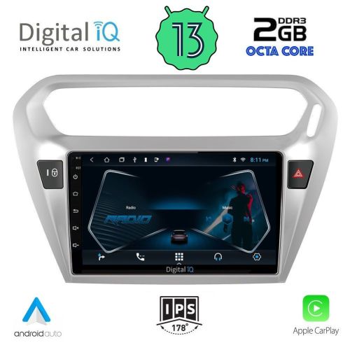 DIGITAL IQ RTC 5511_CPA Мултимедия за кола 9 инча за CITROEN ELYSEE-PEUGEOT 301 2013>