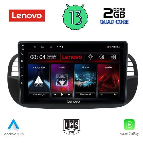 LENOVO LVD 4130_CPA MULTIMEDIA 9" for FIAT 500 2007-2015