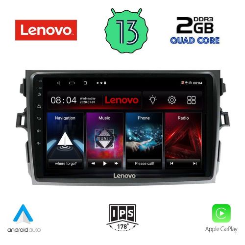 LENOVO LVD 4713_CPA MULTIMEDIA 9" for TOYOTA COROLLA 4D 2006-2012