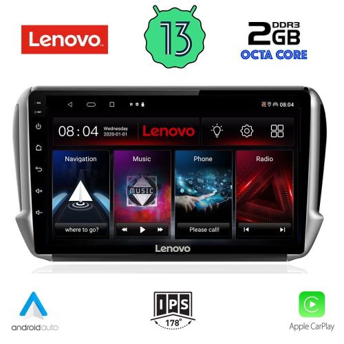 LENOVO LVF 7508_CPA MULTIMEDIA 10" for PEUGEOT 208-2008 2012-2021