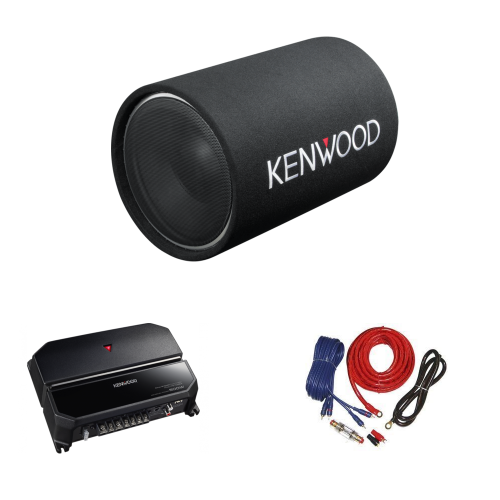 Пакет Kenwood Бас-кутия KSC-W1200T  + Усилвател Kenwood KAC-PS702EX + комплект кабели 10 мм² 