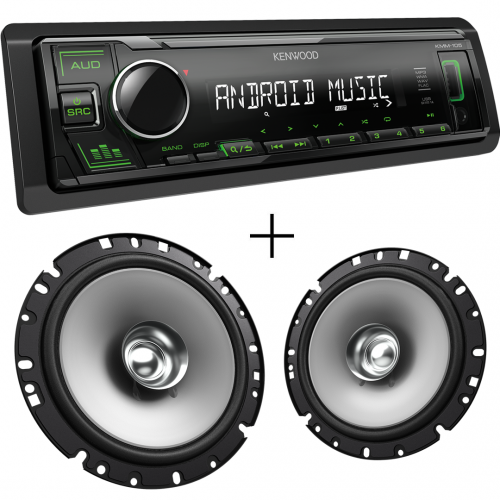 Kenwood KMM-105GY + KFC-S1756