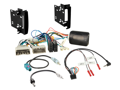 ACV 621145-07-1 2-DIN 8-inch Installation Kit with CAN Interface and Steering Wheel Remote Control Interface for Chrysler/Dodge/Jeep/VW