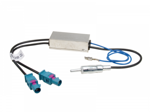 ACV 1524-03 Antenna adapter Fakra(m)(x2) > DIN(m) 12V phantom power bulk