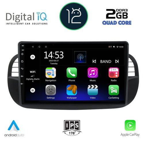 DIGITAL IQ RSB 2130_CPA MULTIMEDIA 9" for  FIAT 500 mod. 2007-2015