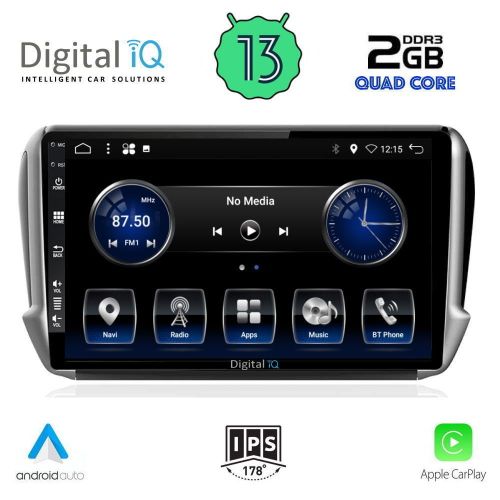 DIGITAL IQ BXH 3508_CPA MULTIMEDIA 10" PEUGEOT 208-2008 mod. 2012-2021
