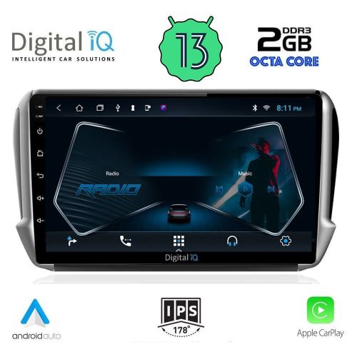 DIGITAL IQ RTC 5508_CPA MULTIMEDIA 10" for PEUGEOT 208-2008 2012-2021