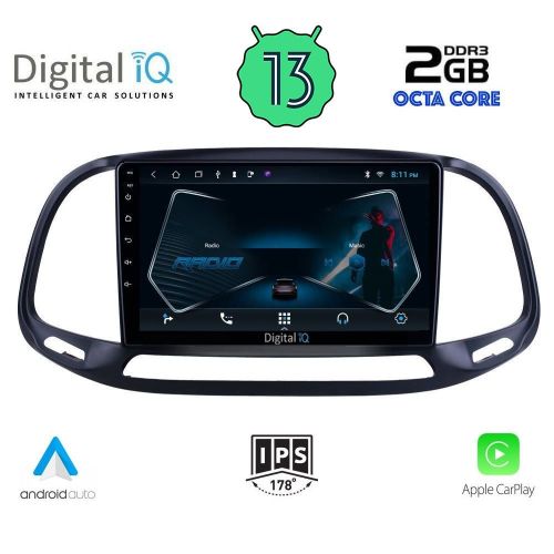 DIGITAL IQ RTC 5138_CPA Мултимедия за кола 9 инча за FIAT DOBLO-OPEL COMBO 2015-2018