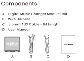 USB + AUX interface for Jeep WEFA W605