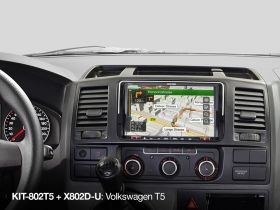 Alpine KIT-802T5  8-inch Installation Kit with CAN Interface and Steering Wheel Remote Control Interface for Volkswagen T5 Facelift и T6 (7 H/E/J)