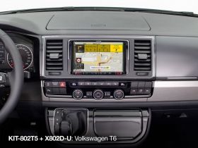 Alpine KIT-802T5  8-inch Installation Kit with CAN Interface and Steering Wheel Remote Control Interface for Volkswagen T5 Facelift и T6 (7 H/E/J)