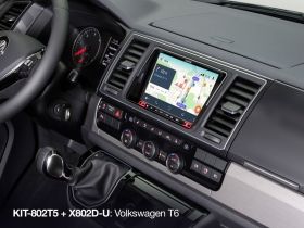 Alpine KIT-802T5  8-inch Installation Kit with CAN Interface and Steering Wheel Remote Control Interface for Volkswagen T5 Facelift и T6 (7 H/E/J)