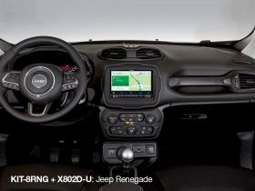 Alpine KIT-8RNG 8" монтажен кит с CAN интерфейс и интерфейс за управление от волана за Jeep Renegade
