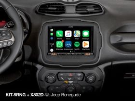 Alpine KIT-8RNG 8" монтажен кит с CAN интерфейс и интерфейс за управление от волана за Jeep Renegade