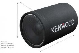 Kenwood KSC-W1200T Subwoofer Box  + Kenwood KAC-PS702EX Amplifier + Cable Set 10 mm² Package