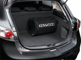 Kenwood KSC-W1200T Subwoofer Box  + Kenwood KAC-PS702EX Amplifier + Cable Set 10 mm² Package