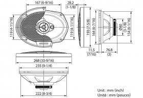 Kenwood KMM-105AY + KFC-S6966